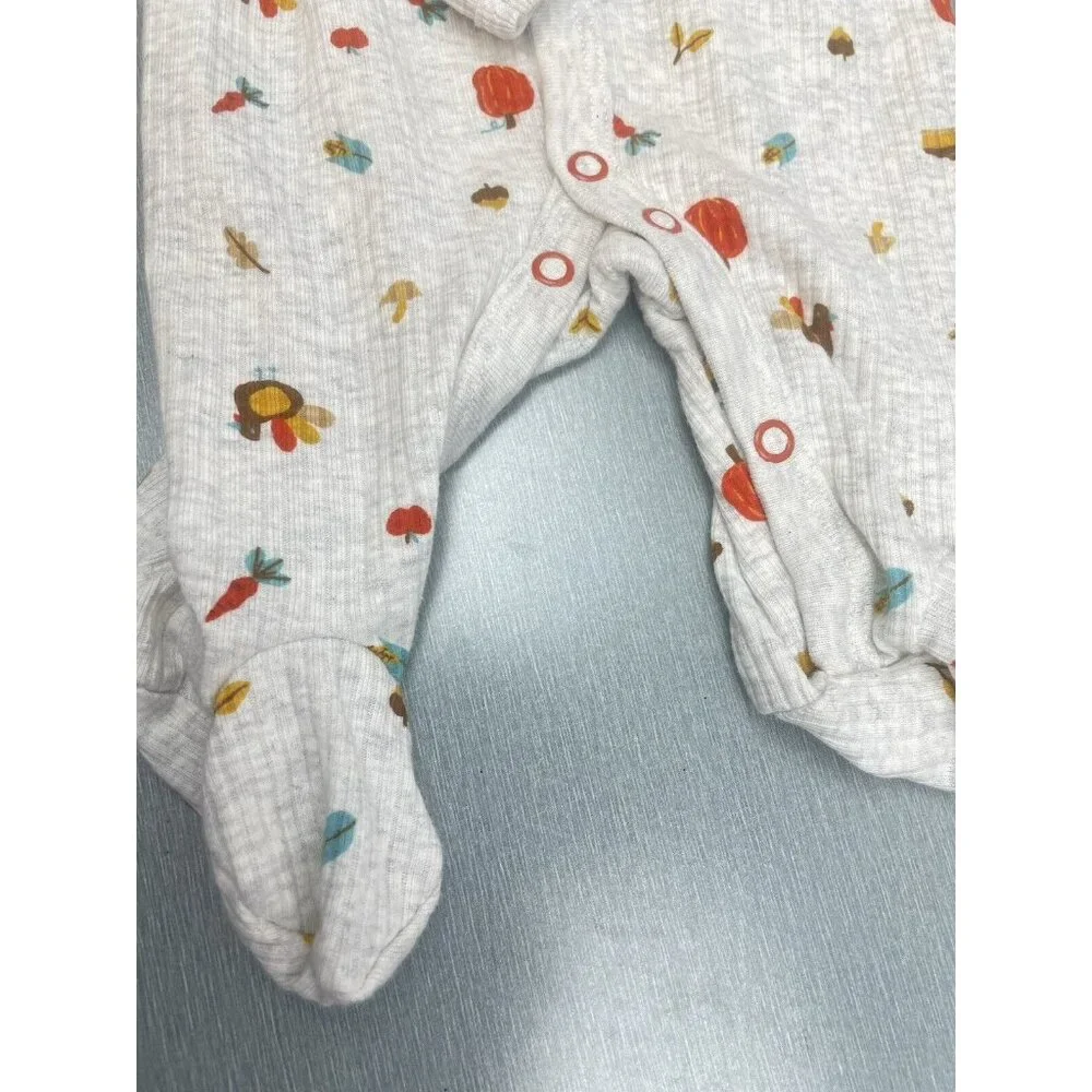 Carter's  Thanksgiving Snap-up Sleep & Play Bodysuit in Grey Newborn
